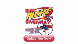 Nerf Gun Giveaway Nerf Toy Gun Giveaway YouTube link Graphic to online giveaway holidays 2017