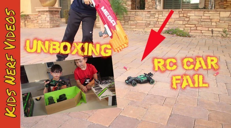 ouTube Unboxing rc car review Nerf Mega Gun vs Green Crappy RC-car Review mp4 snapshot